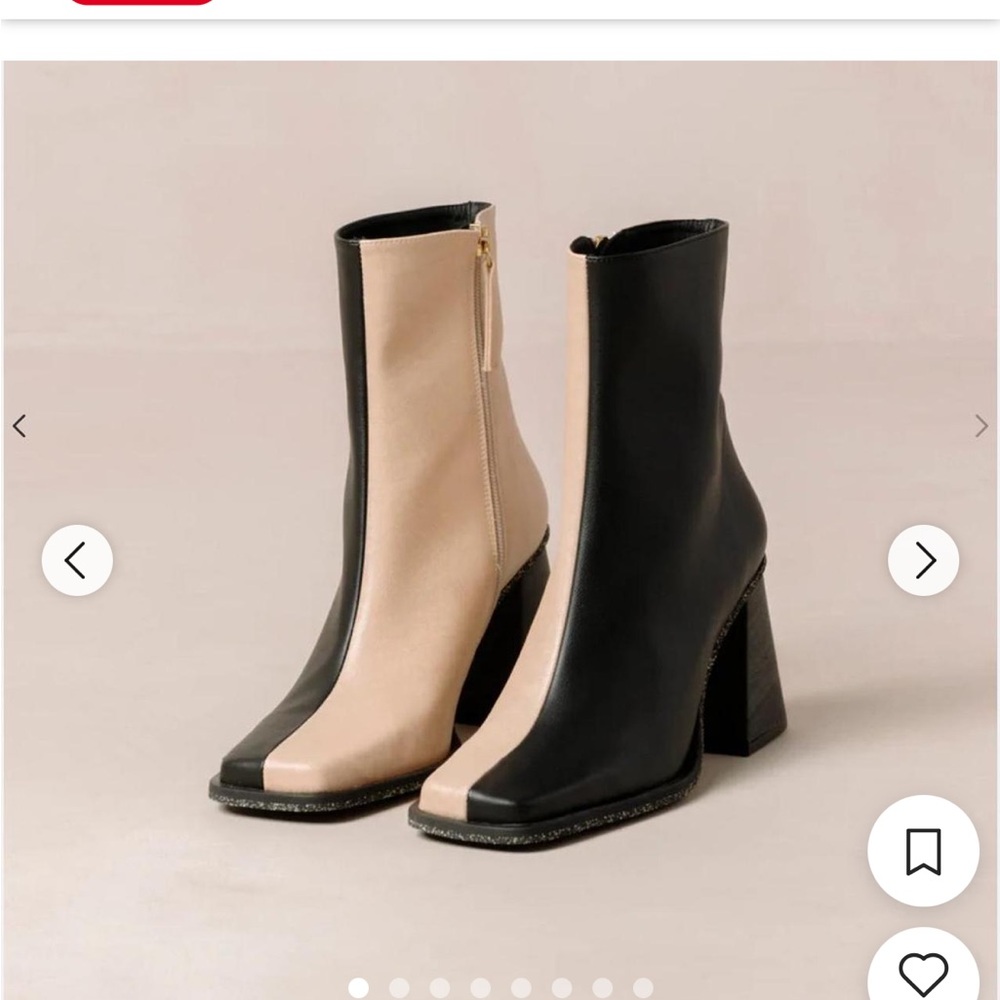ALOHAS Black and Tan two-toned Heeled Boots